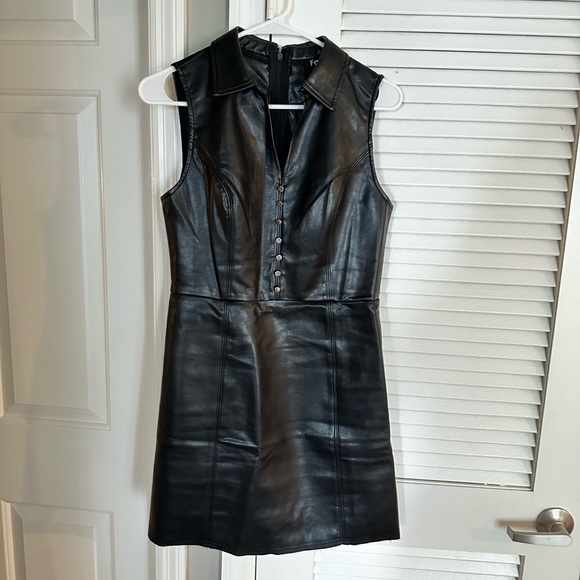 Finley Boutique Black Leather Dress - Picture 1 of 3